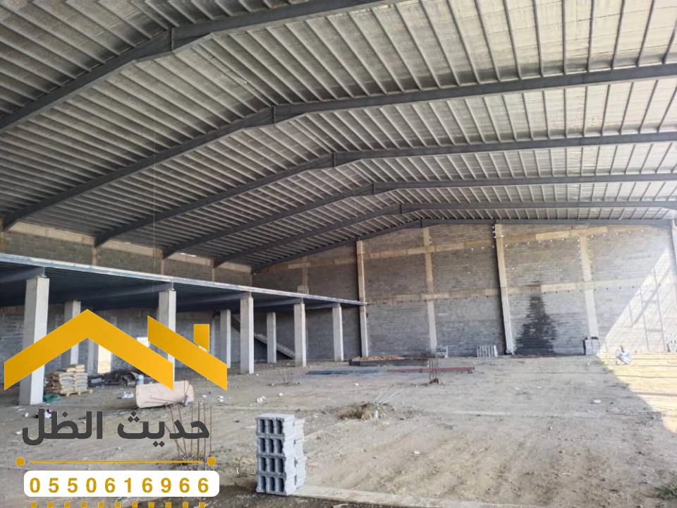 هناجر مستودعات بالرياض ، تصميم وتركيب مستودعات ساندوتش بانل وهناجر حديد